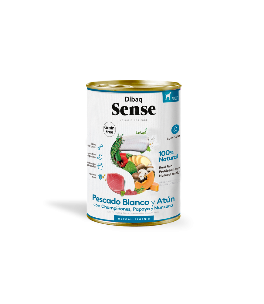 Dibaq Sense Pescado Blanco y Atún – Grain Free Húmedo