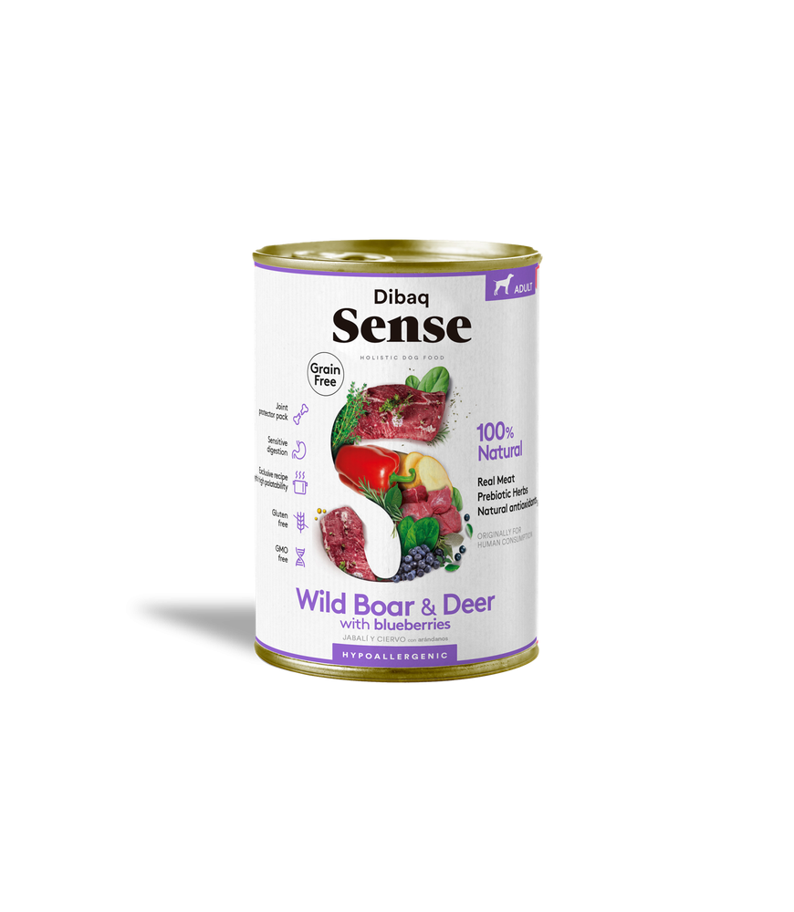 Dibaq Sense Jabalí y Ciervo – Lata Grain-Free 380 g