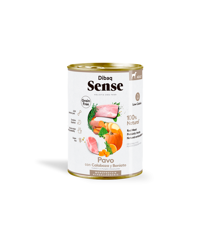 Dibaq Sense Pavo y Calabaza – Lata grain-free 380 g