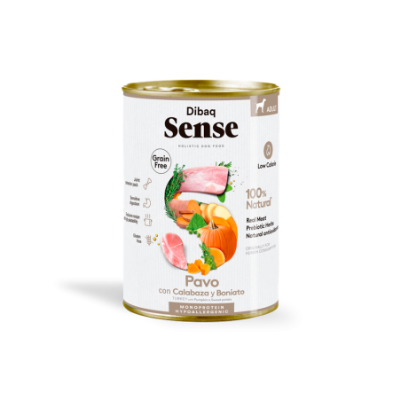 Dibaq Sense Pavo y Calabaza – Lata grain-free 380 g