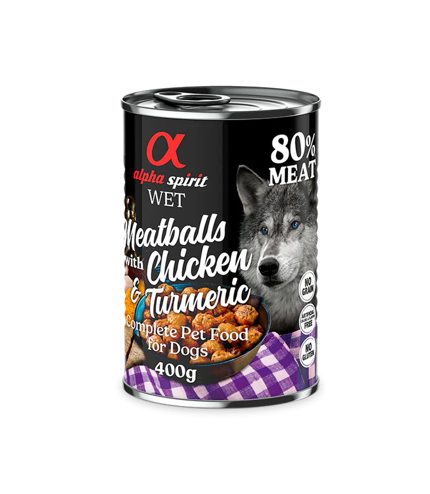 Albóndigas Pollo y Cúrcuma – Húmedo 400 g