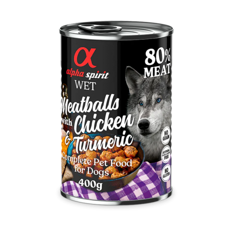 Albóndigas Pollo y Cúrcuma – Húmedo 400 g