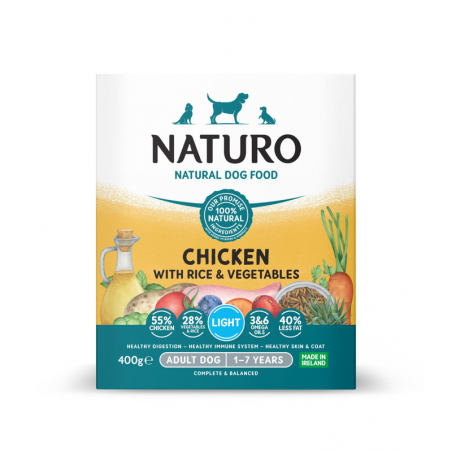 Naturo Light Pollo y Arroz – Húmedo Ligero 400 g