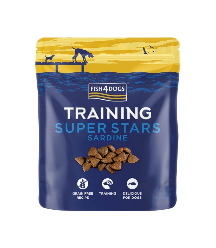 Fish4Dogs Super Stars Sardina – Snack entrenamiento perro