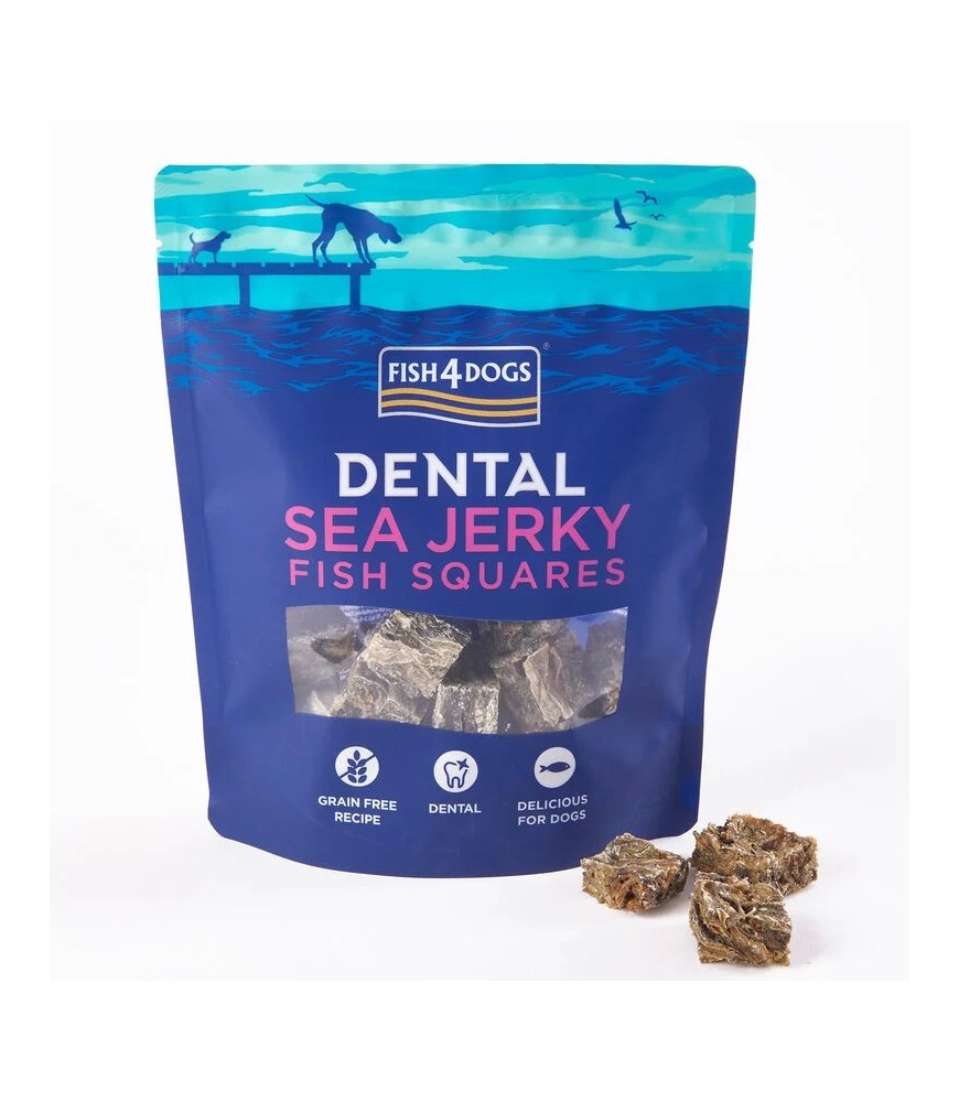 Fish4Dogs Sea Jerky Fish Squares – Snack dental perros
