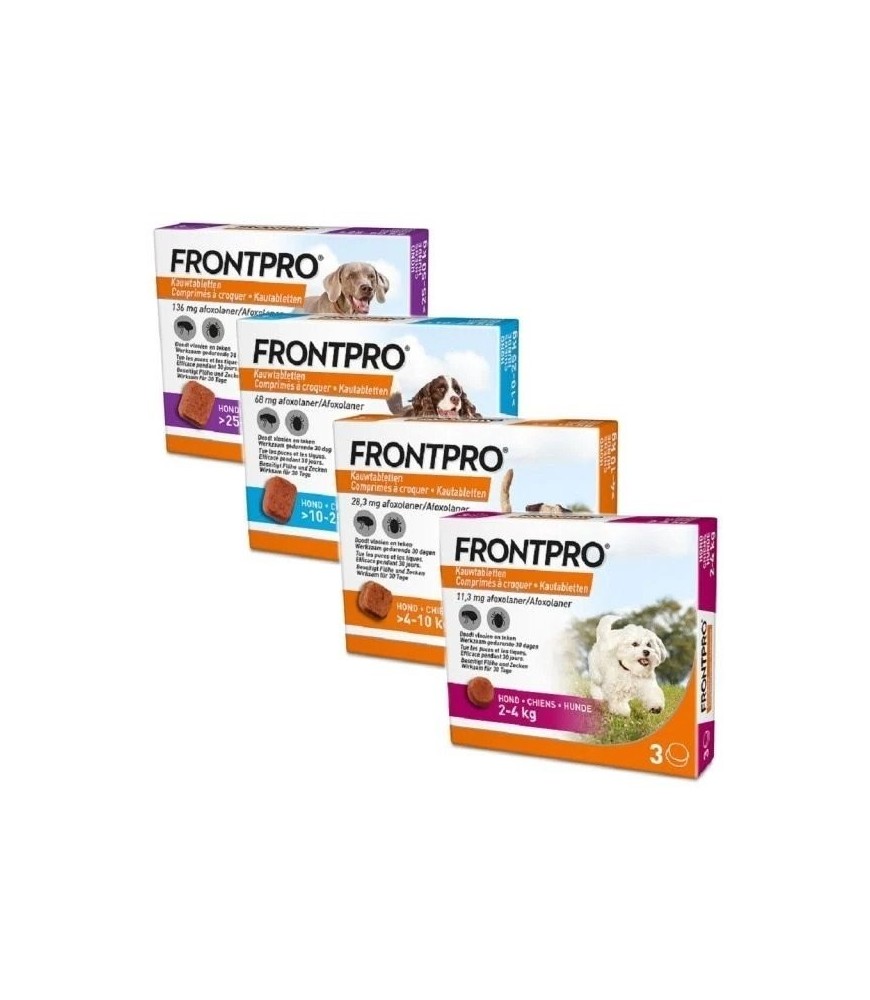Frontpro Comprimidos Masticables – Antiparasitario perros