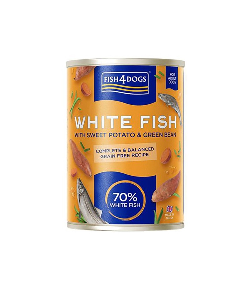 Fish4Dogs Pescado Blanco y Boniato – Completo 395 g
