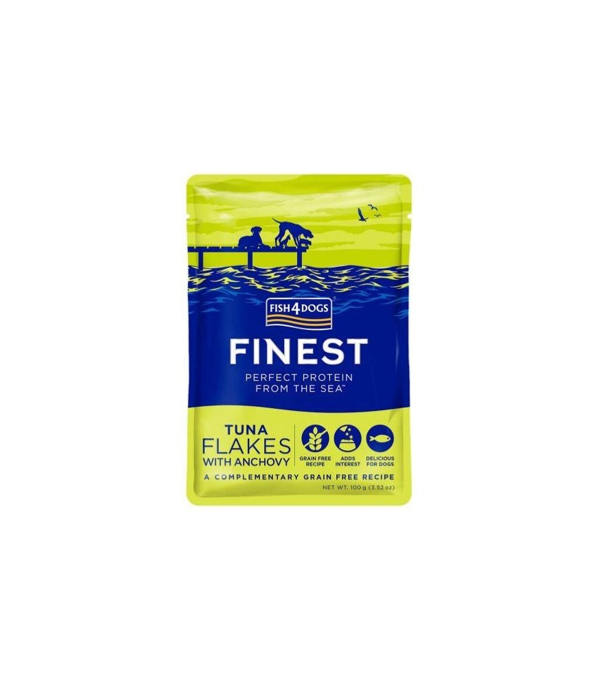 Fish4Dogs Pouch Atún – Atún y Anchoa 100 g