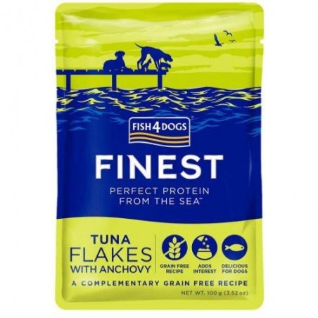 Fish4Dogs Pouch Atún – Atún y Anchoa 100 g