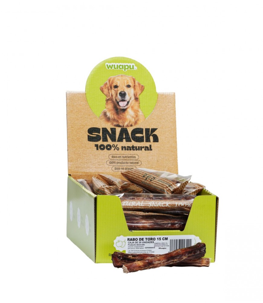 Rabo de toro 15 cm – Snack natural para perros