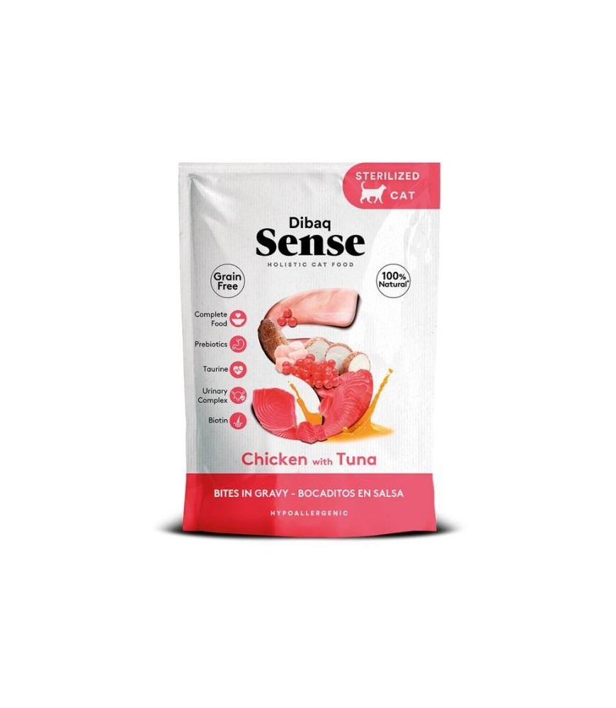 Dibaq Cat Bocaditos Pollo y Atún – Húmedo para gatos