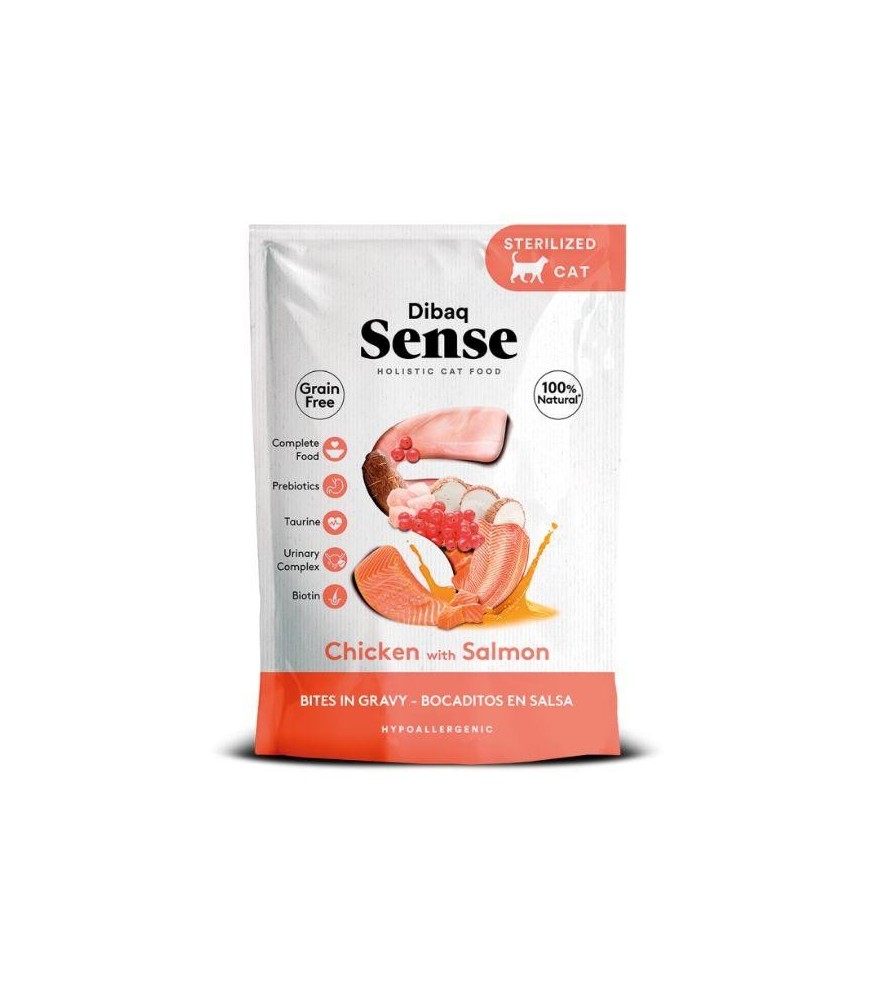 Dibaq Cat Bocaditos Pollo y Salmón – Húmedo para gatos